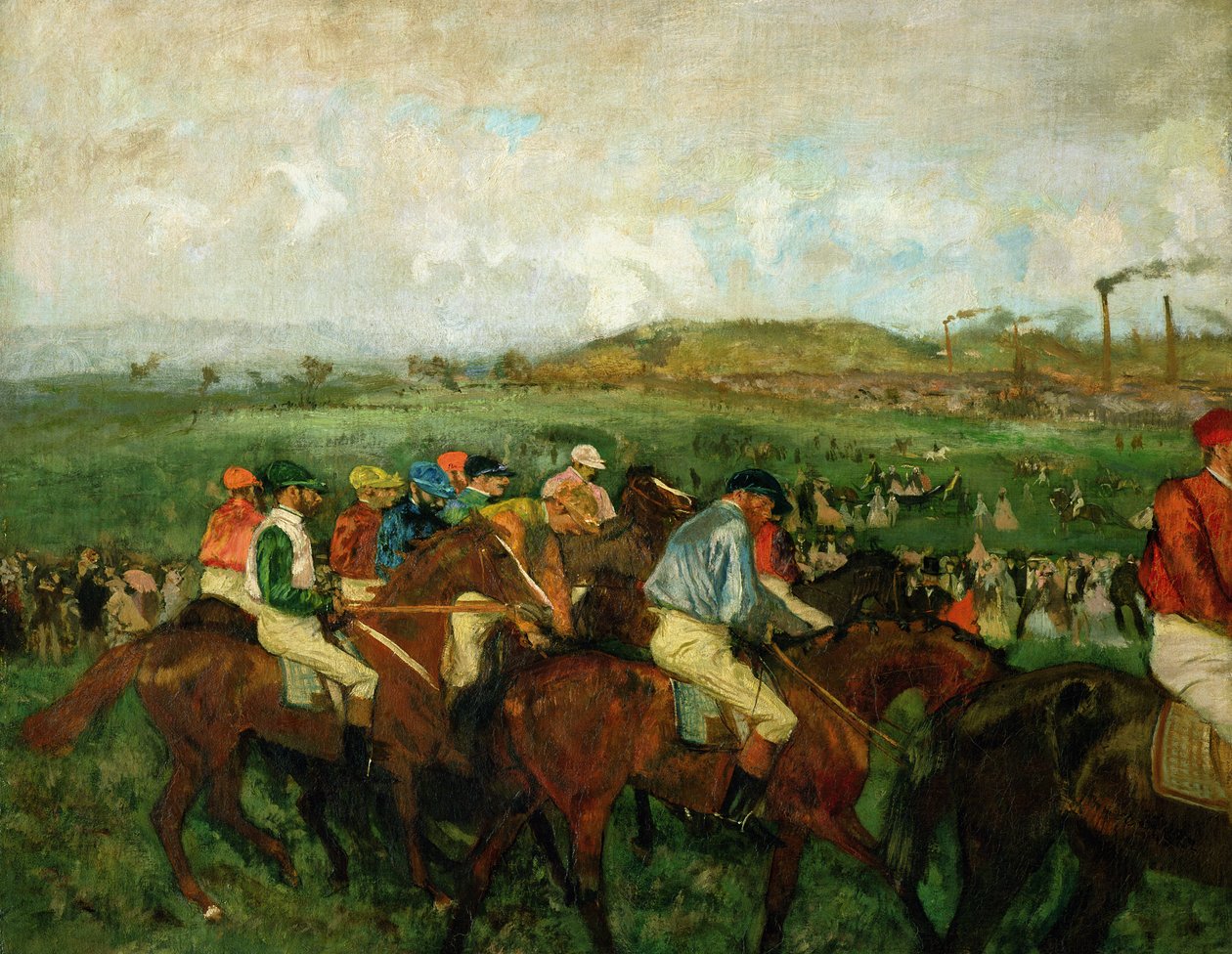 Corsa dei gentiluomini. Prima della partenza, 1862 da Edgar Degas