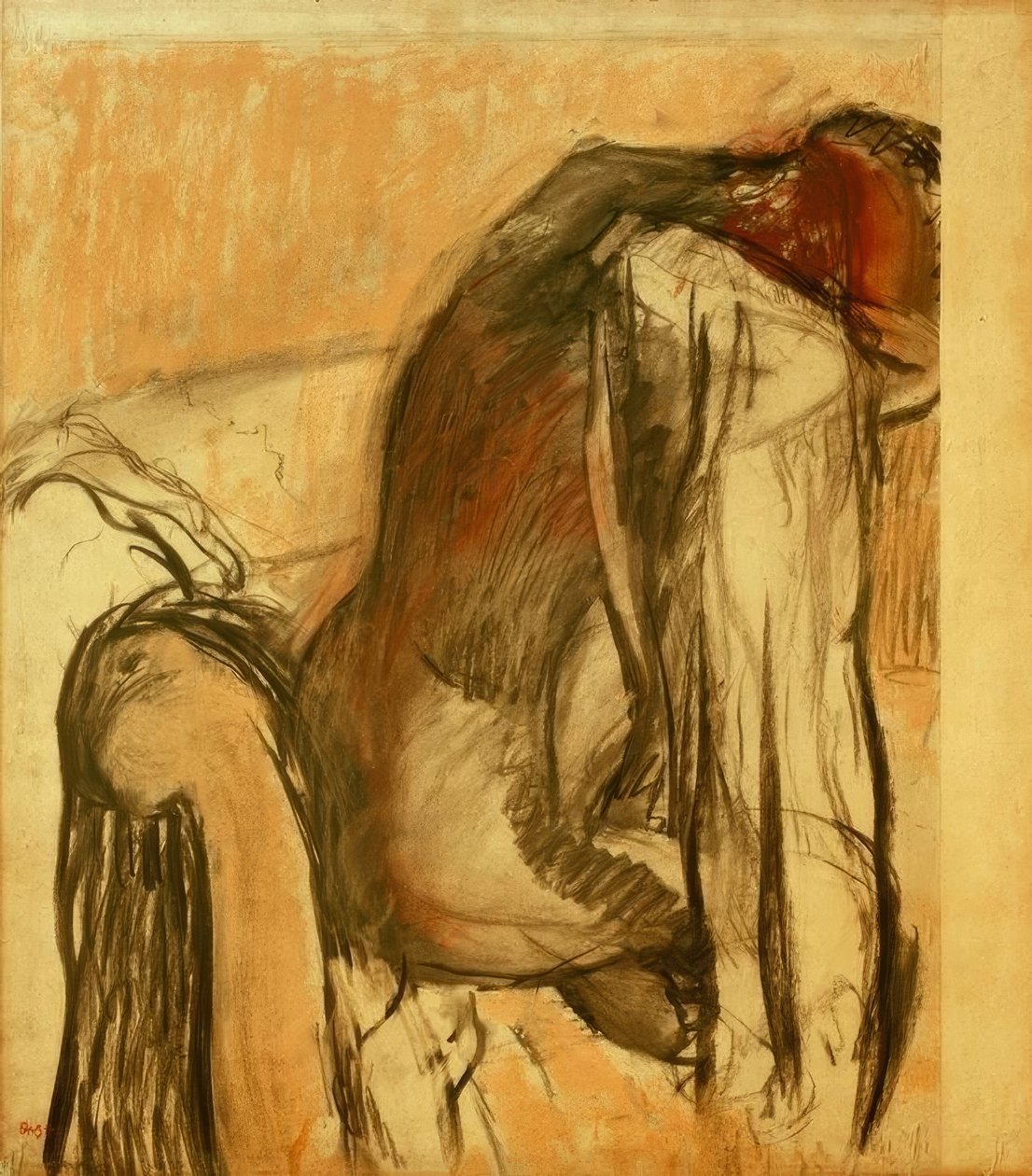 Dopo il bagno; donna che si asciuga da Edgar Degas