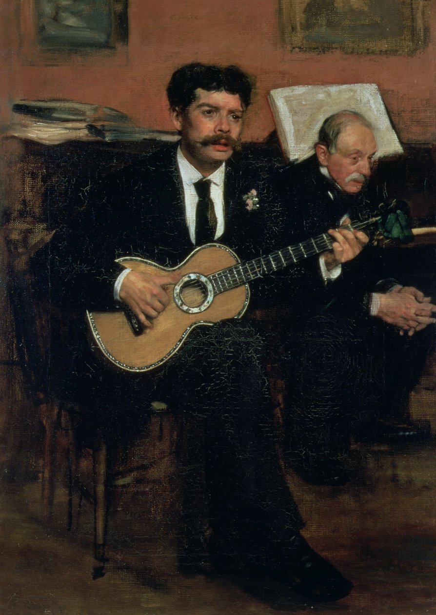 Ritratto di Lorenzo Pagans (1838-83), tenore spagnolo, e Auguste Degas (1807-74), padre dell