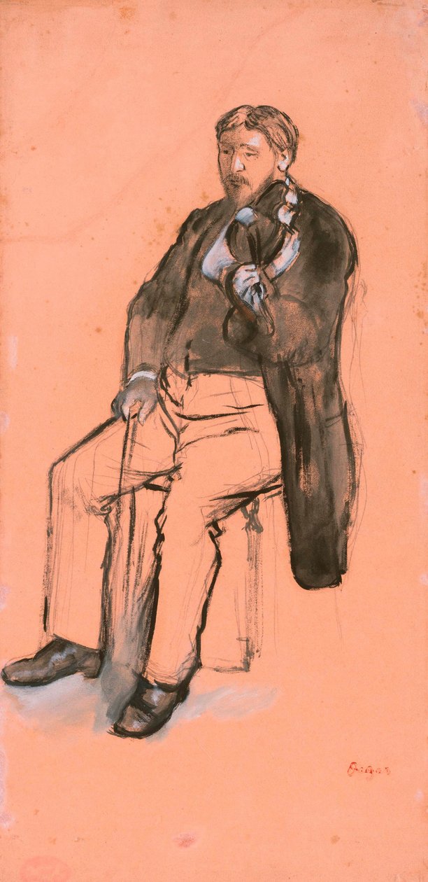 Violinista seduto da Edgar Degas