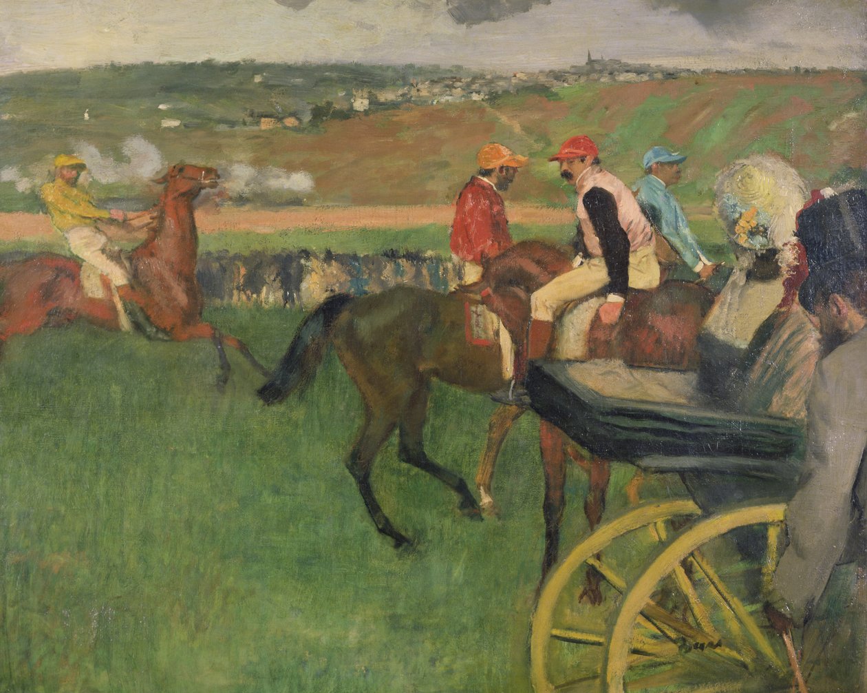 Il corso di corsa - Fantini dilettanti vicino a una carrozza, c.1876-87 da Edgar Degas