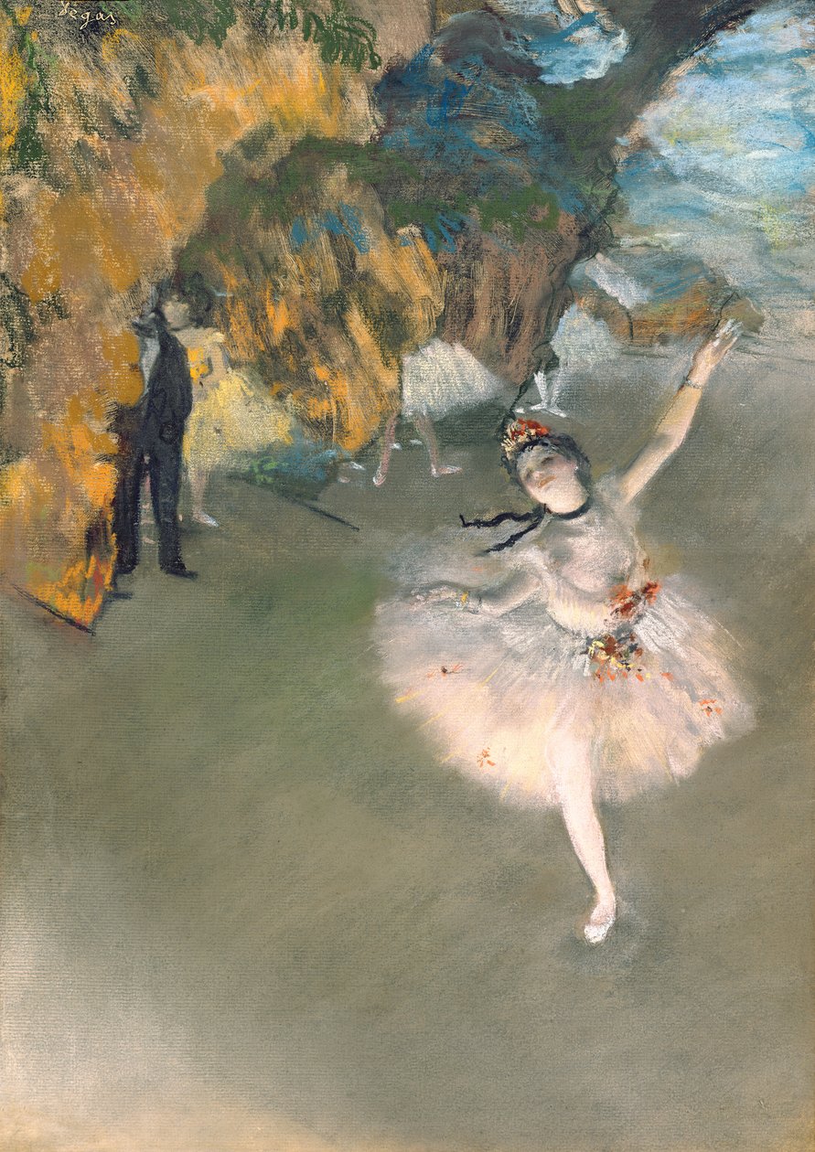 La stella, o ballerina sul palco, c.1876-77 da Edgar Degas