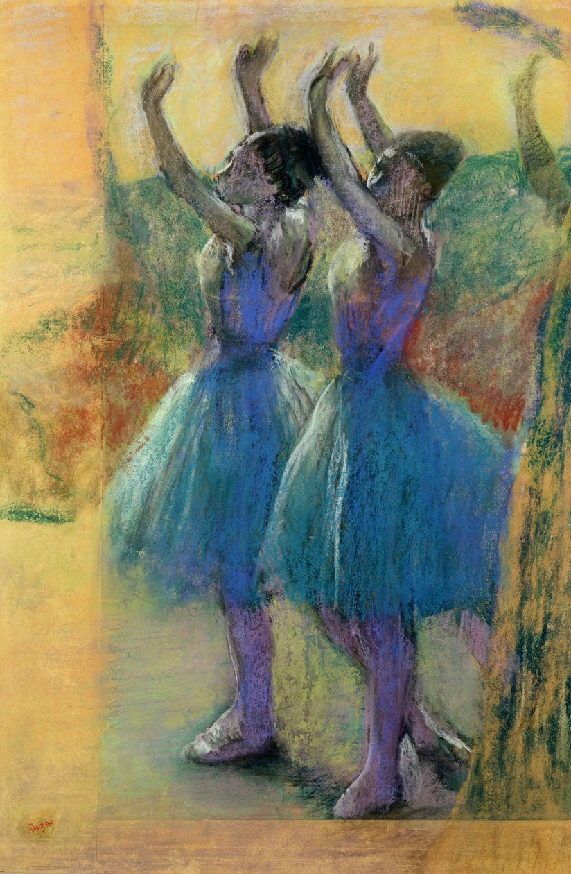 Due ballerine blu da Edgar Degas