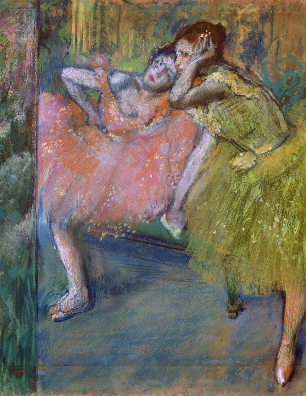 Due Ballerine nel Foyer, c.1901 da Edgar Degas