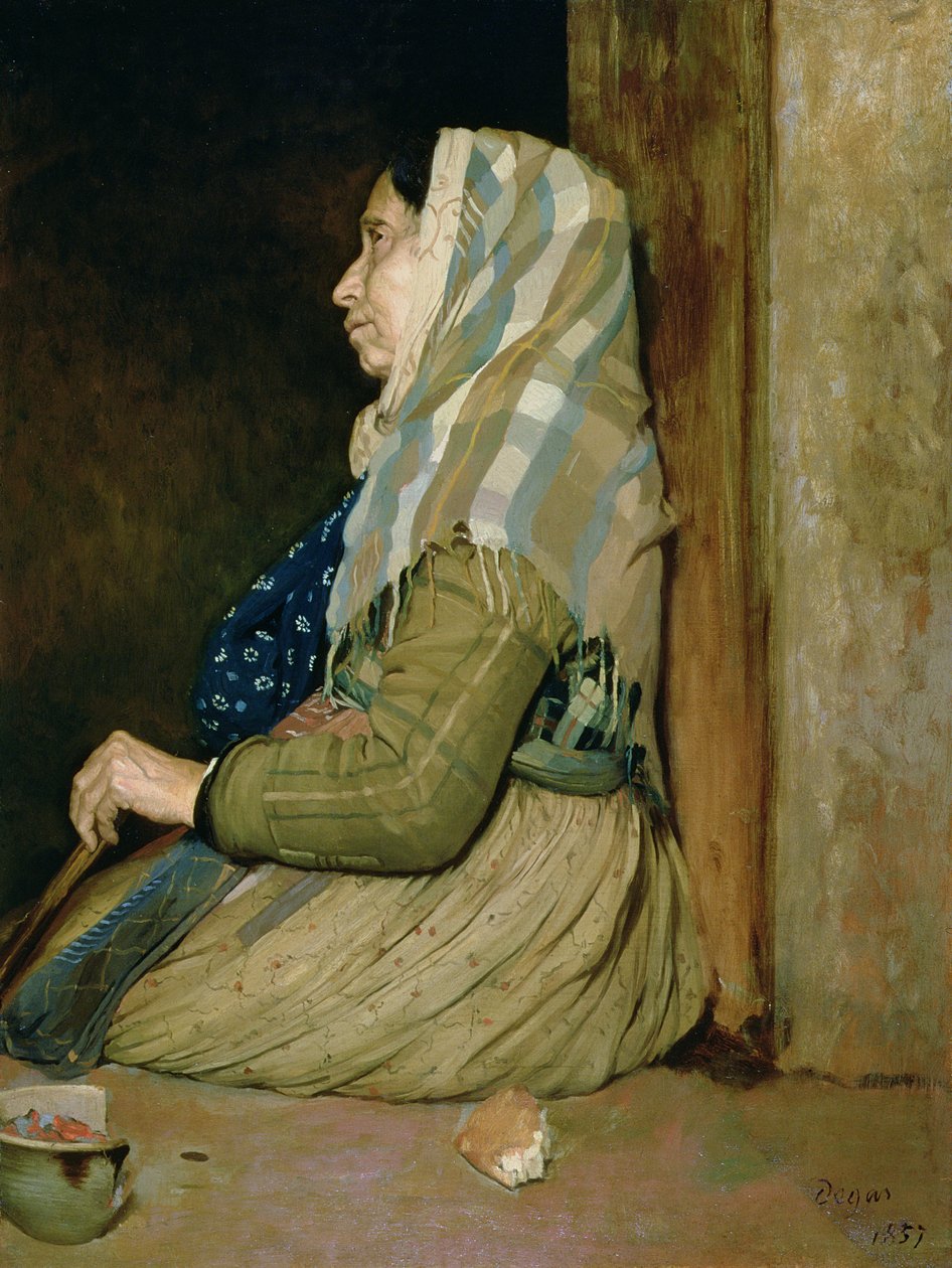 Una mendicante romana, 1857 da Edgar Degas