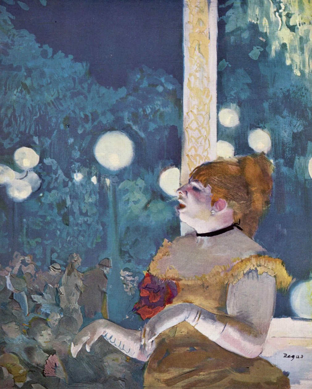 Al Caffè-concerto: La Chanson du chien da Edgar Degas