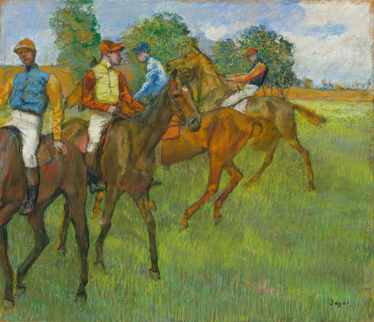 Prima della corsa, c. 1887-1889 da Edgar Degas