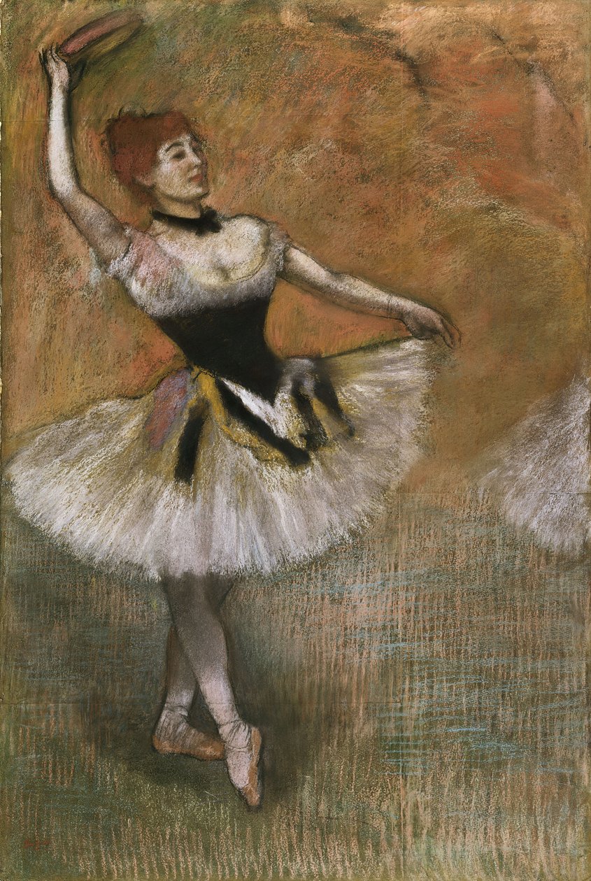 Ballerina con tamburello, c.1882 da Edgar Degas