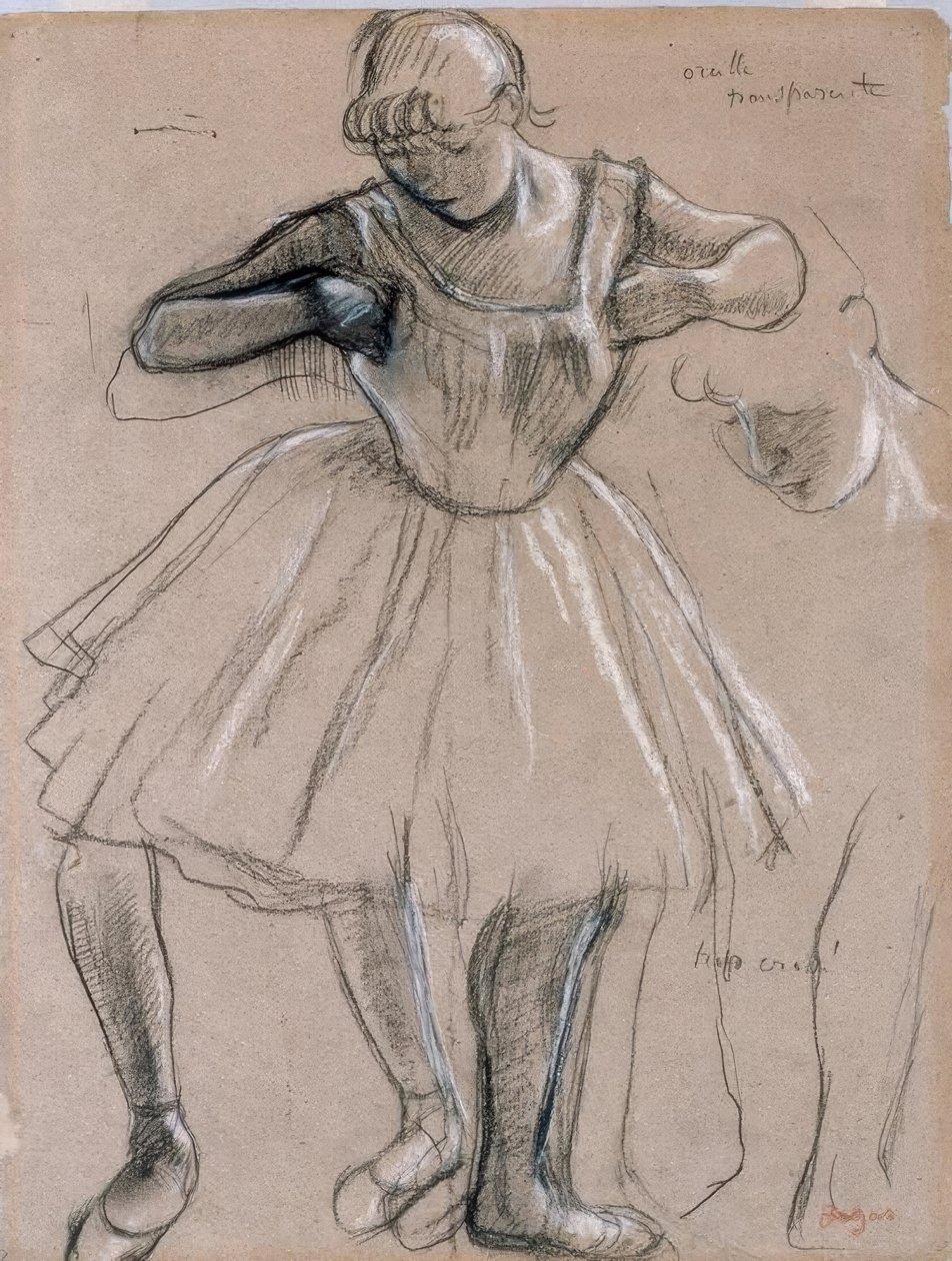 Ballerina in piedi da Edgar Degas