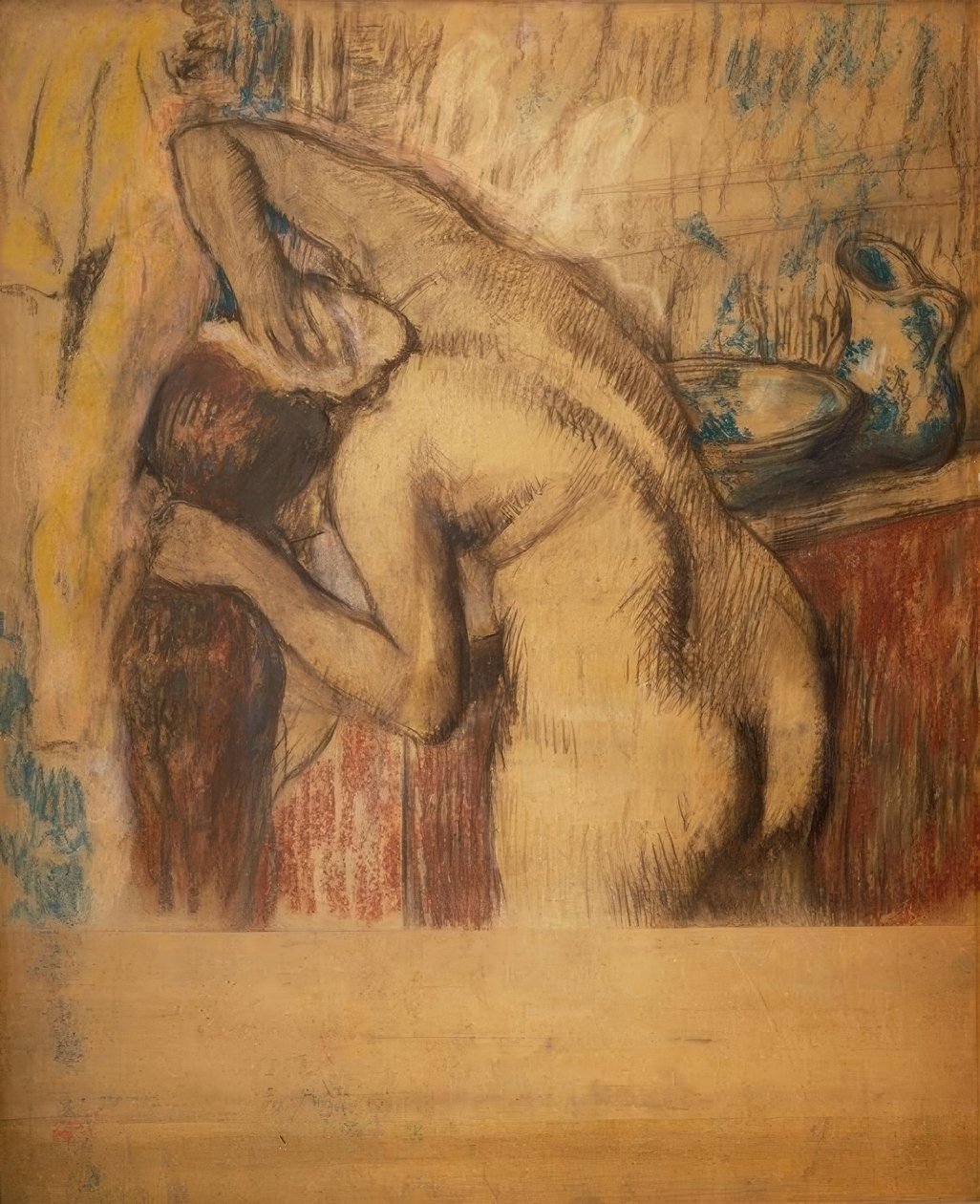 Donna alla toilette da Edgar Degas
