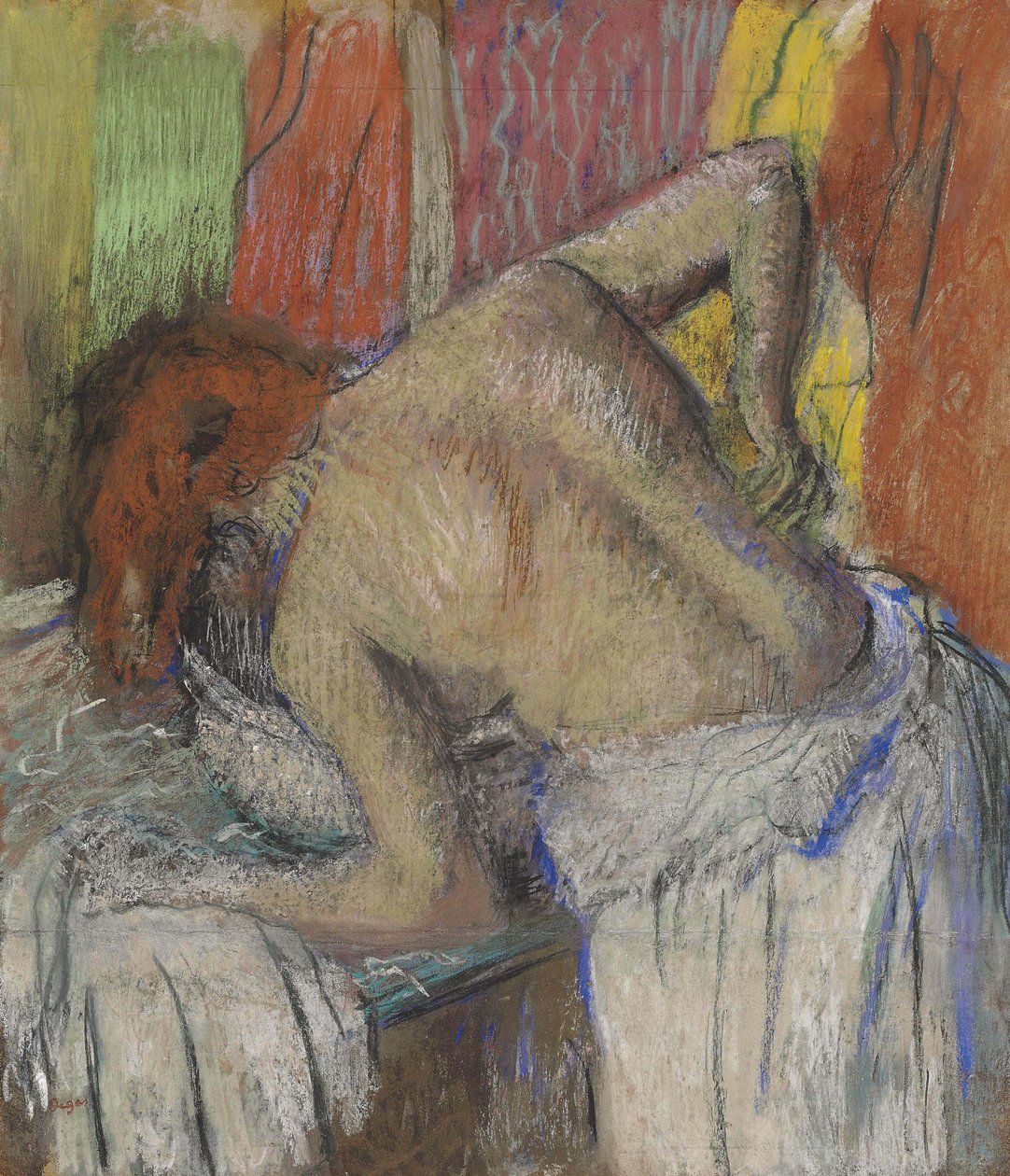 Donna che si asciuga la schiena, c. 1895 da Edgar Degas