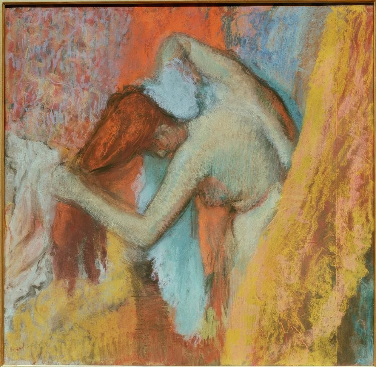 Donna alla toilette da Edgar Degas