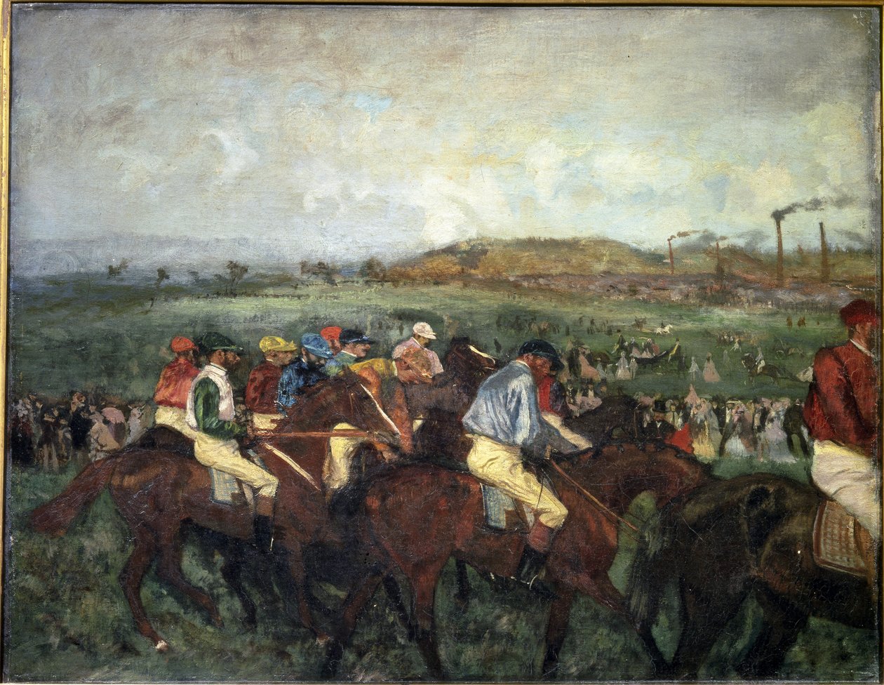 Corsa dei gentiluomini. Prima della partenza, 1862 da Edgar Degas