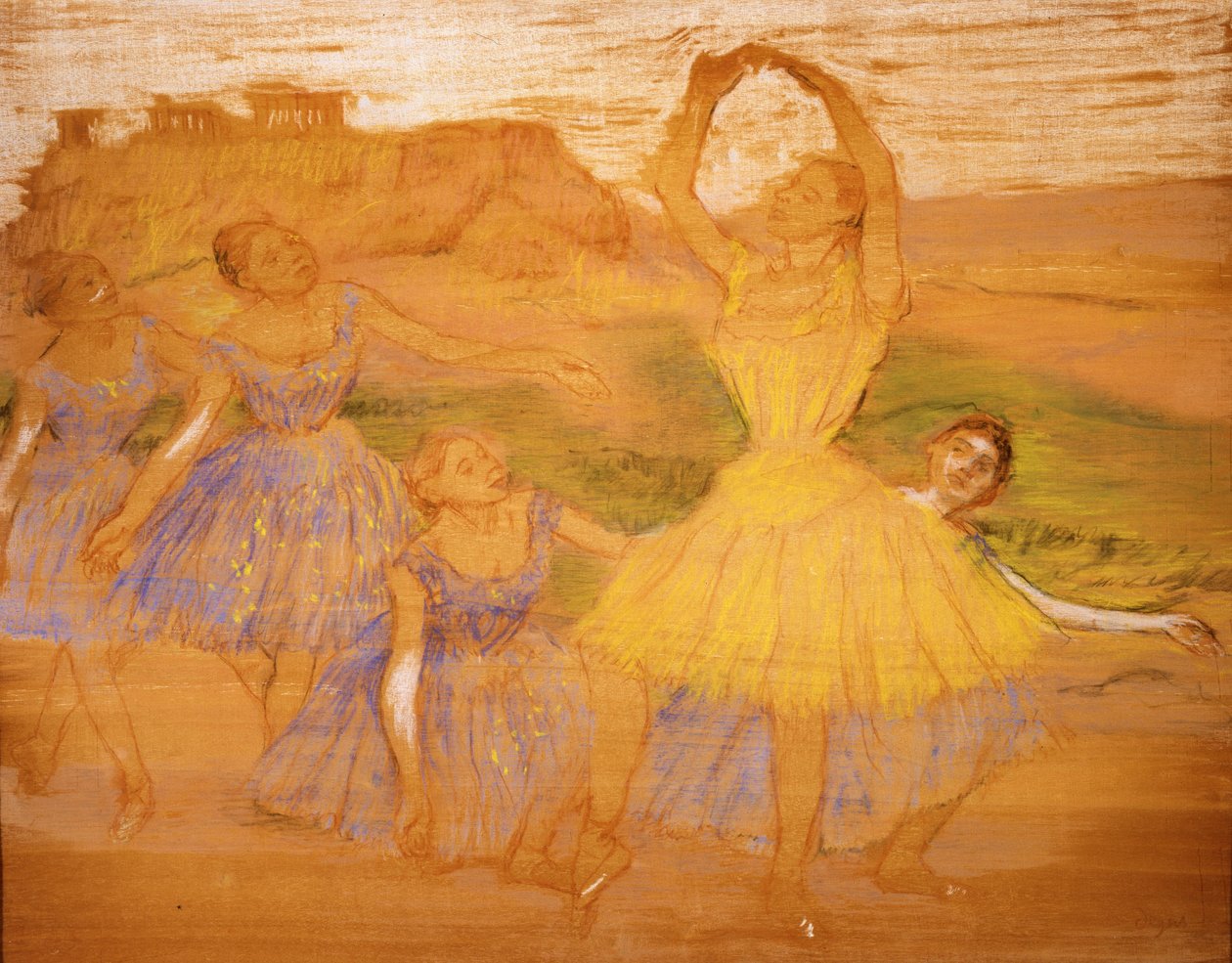 Gruppo di ballerini, c.1895-1897 da Edgar Degas