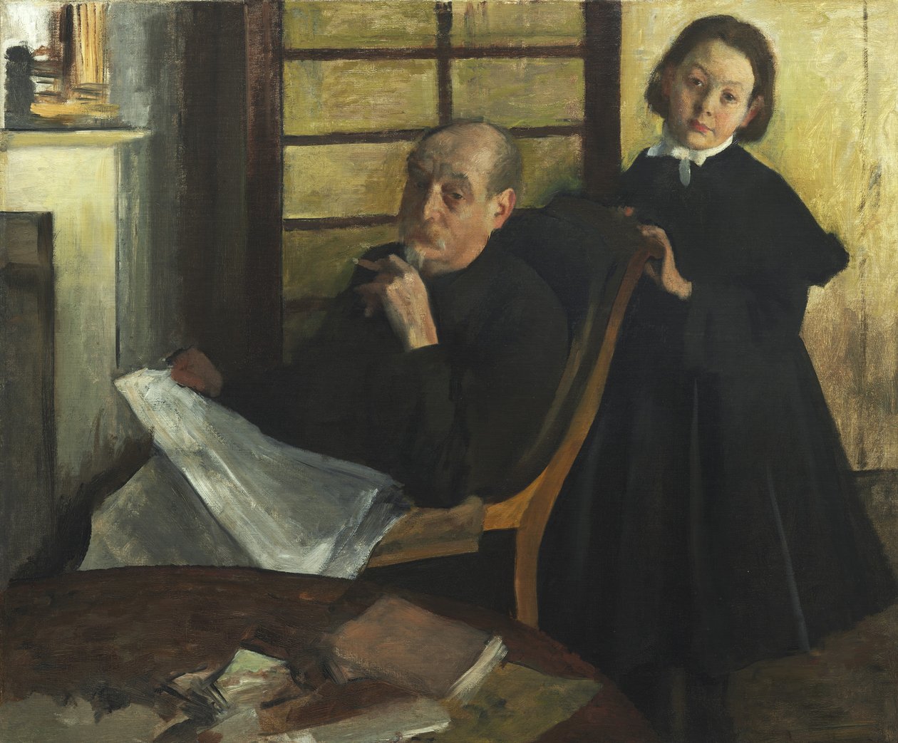 Henri Degas e sua nipote Lucie Degas da Edgar Degas