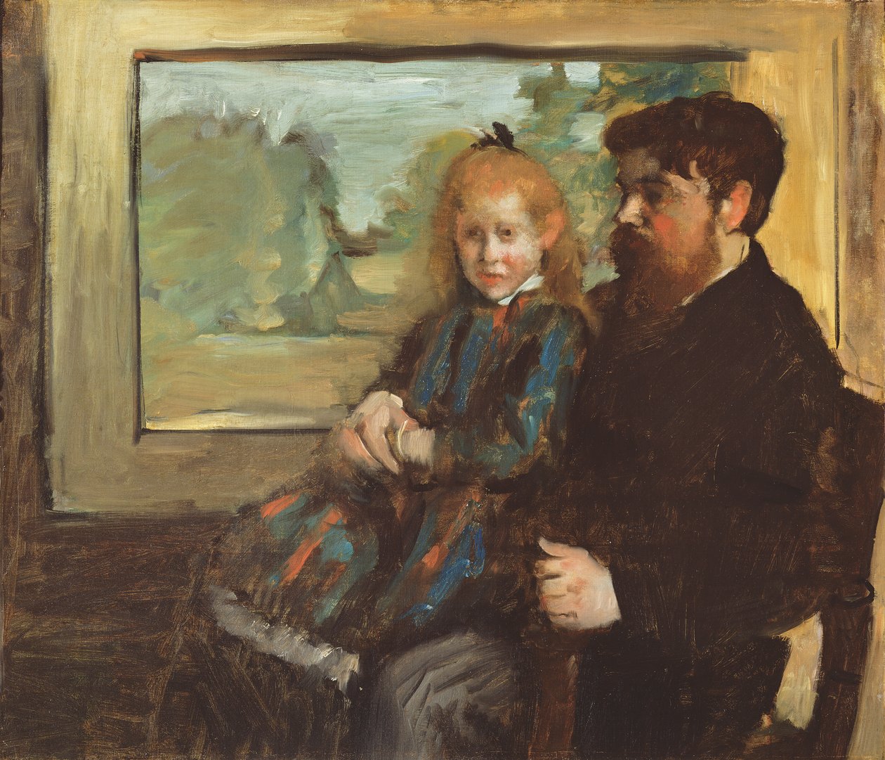 Henri Rouart e sua figlia Helene, 1871-72 da Edgar Degas