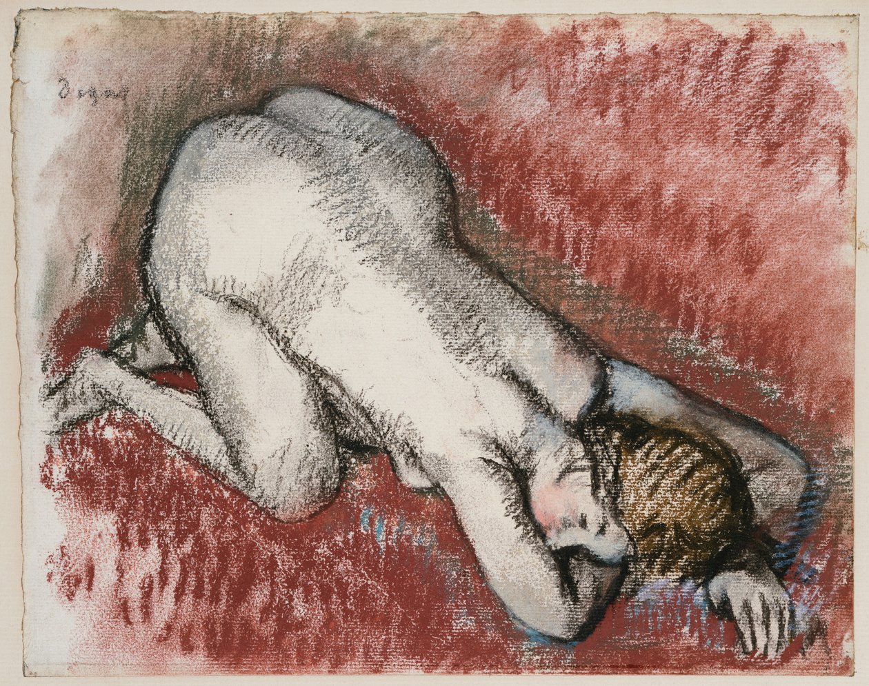 Donna nuda inginocchiata da Edgar Degas