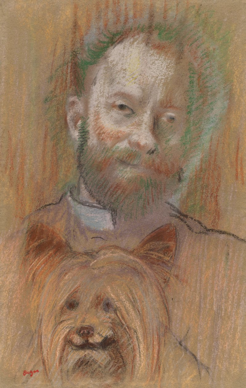 Ludovic Lepic con il Suo Cane da Edgar Degas