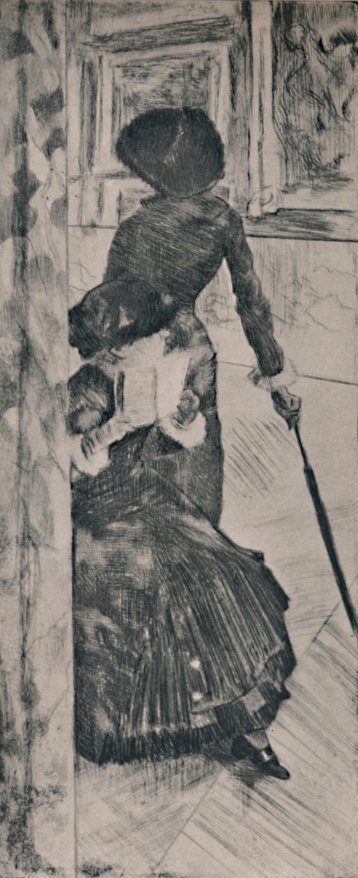 Mary Cassatt al Louvre, c.1880, 1946 da Edgar Degas