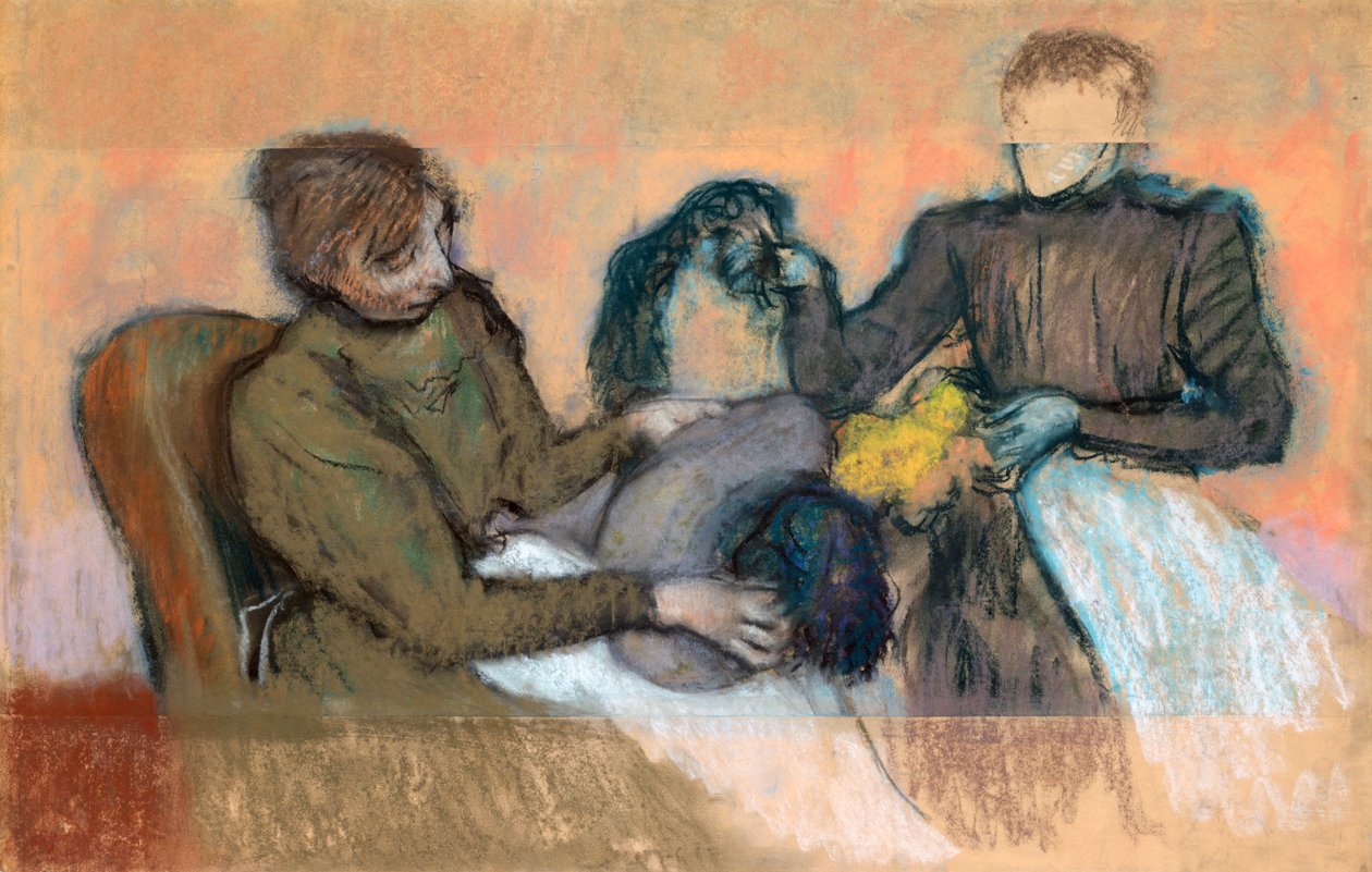 Modista che fornisce un cappello, 1898 da Edgar Degas