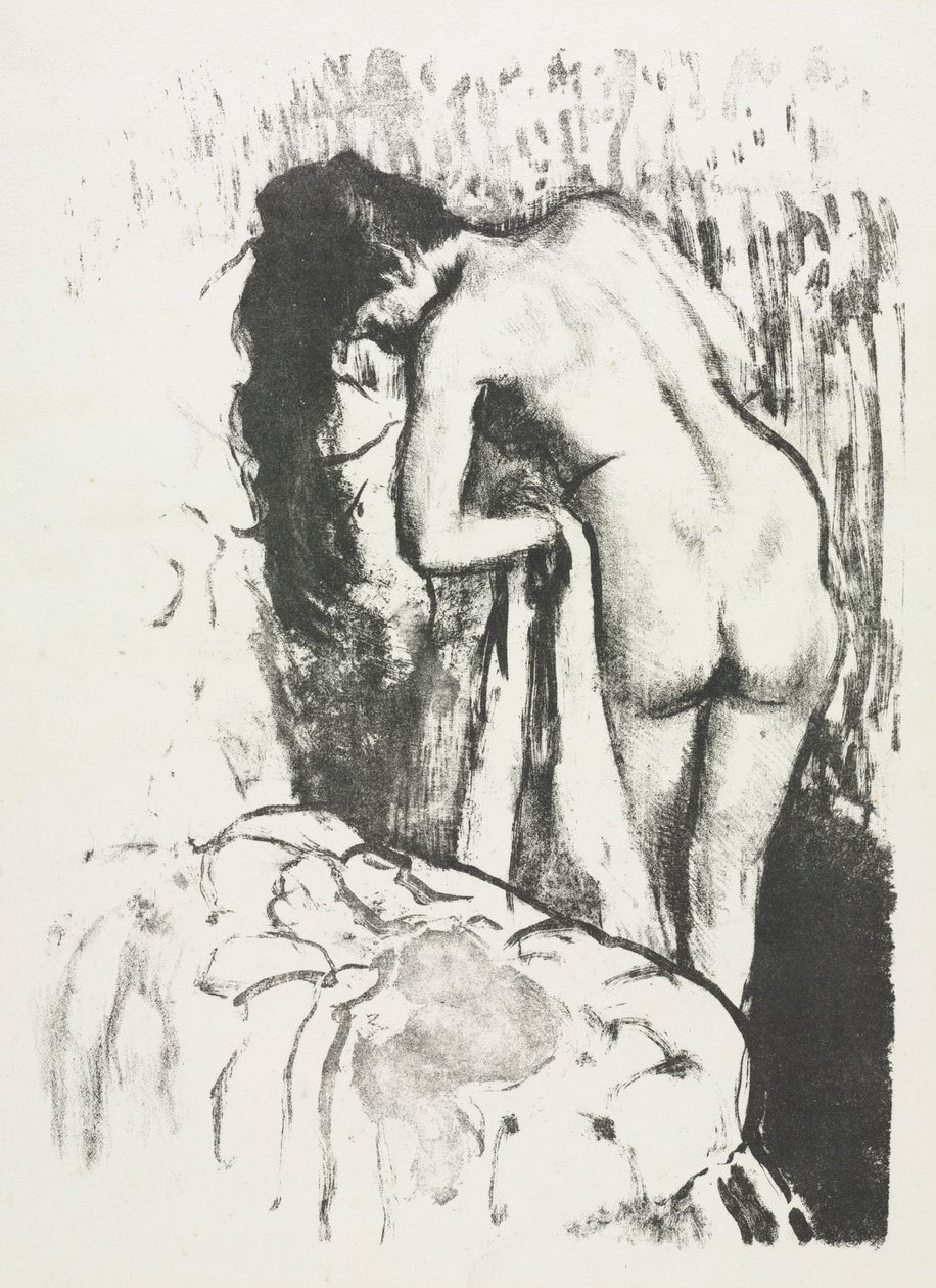 Donna nuda in piedi, si asciuga, 1891-1892 da Edgar Degas