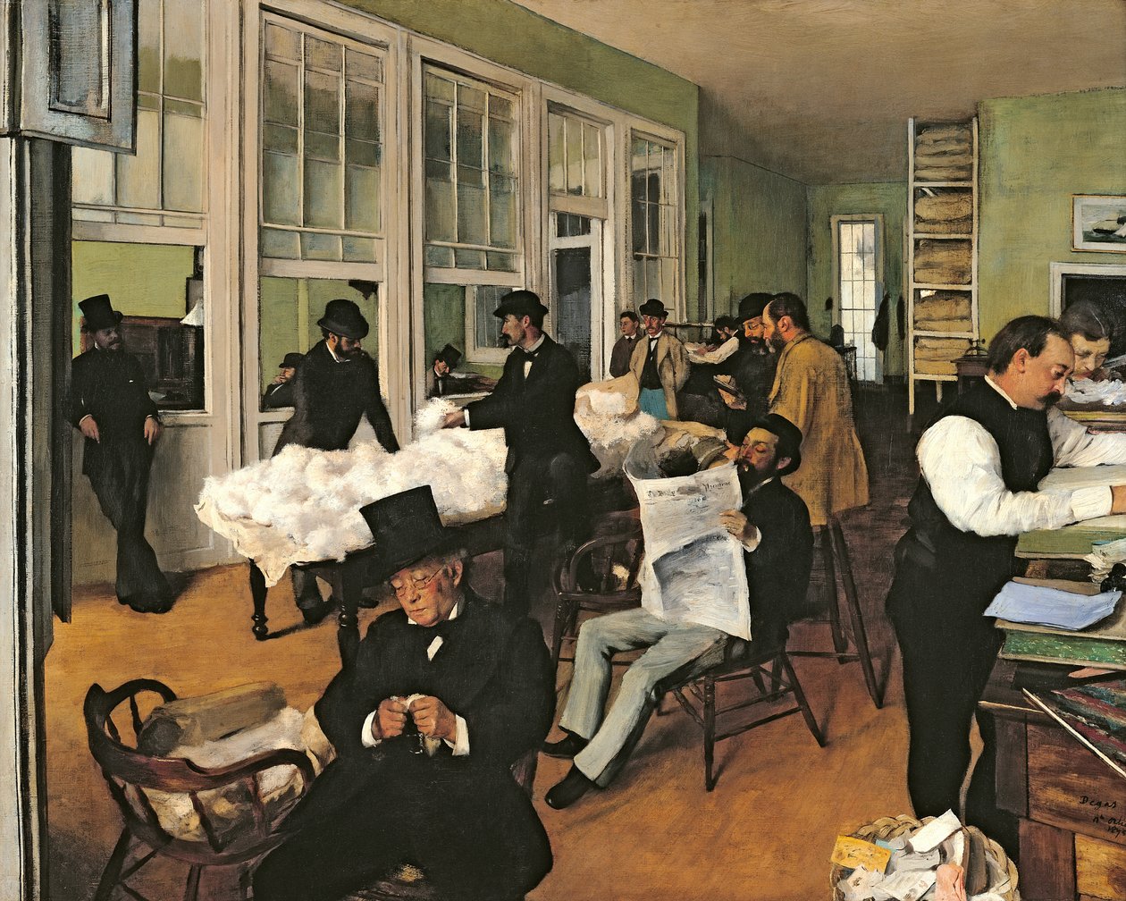 La Borsa del Cotone, New Orleans da Edgar Degas