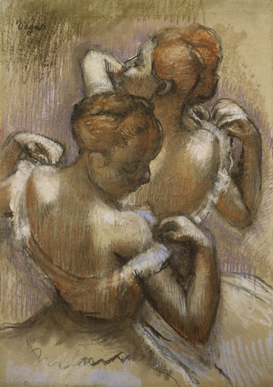 Due Ballerine che Sistemano le Spalline da Edgar Degas