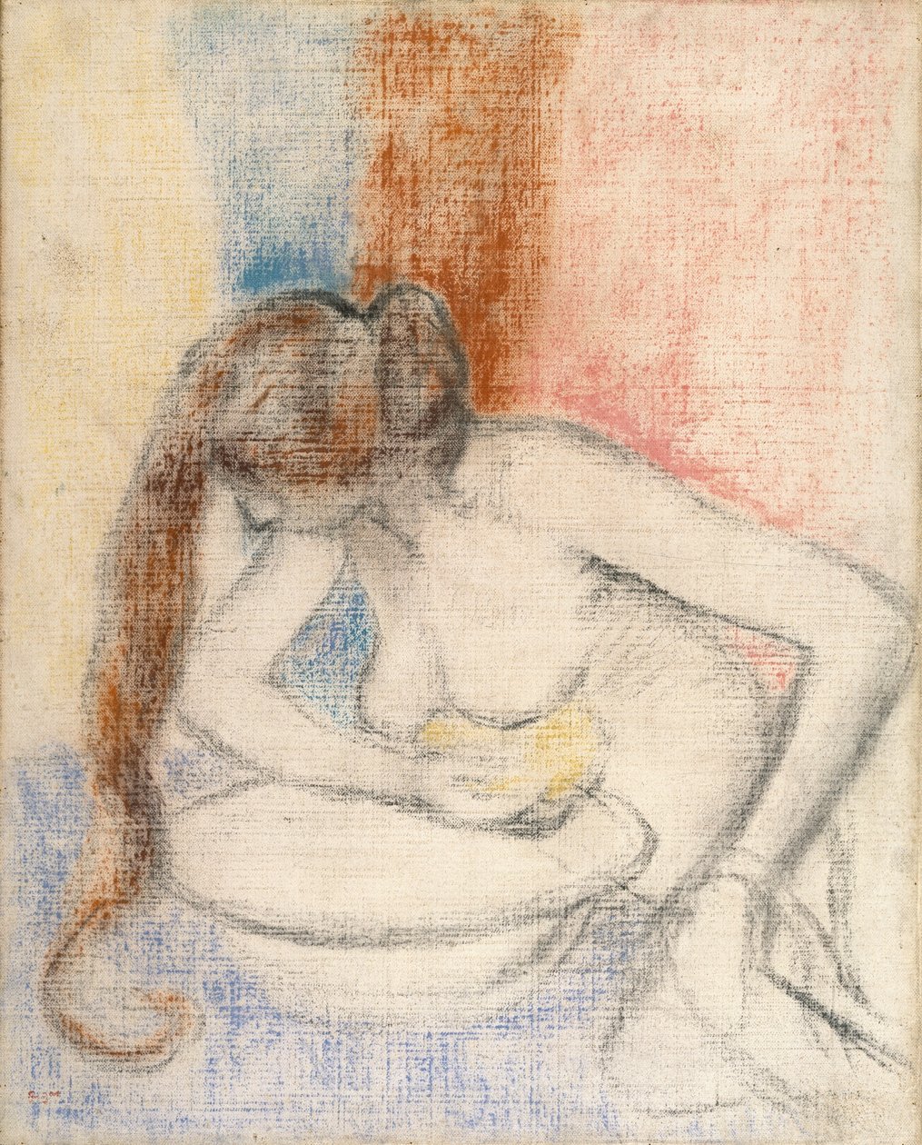 Donna che fa il bagno, c.1897 da Edgar Degas