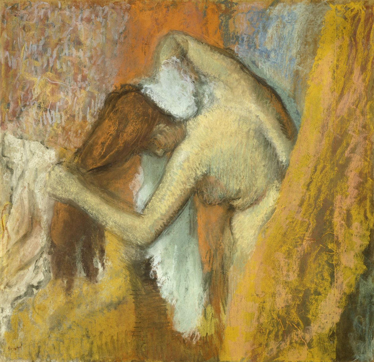 Donna alla toilette da Edgar Degas