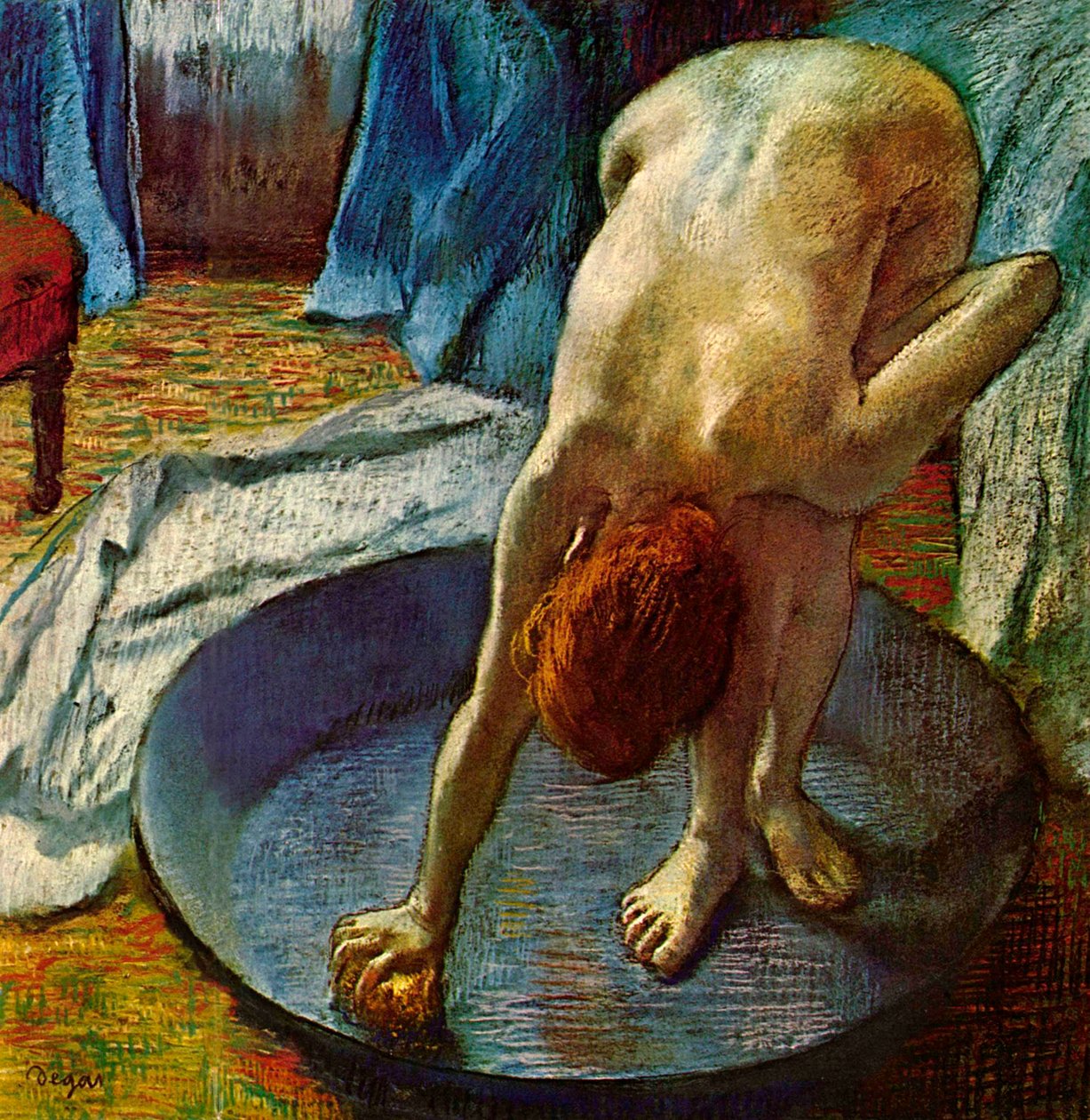 Donna in una vasca, 1886 da Edgar Degas