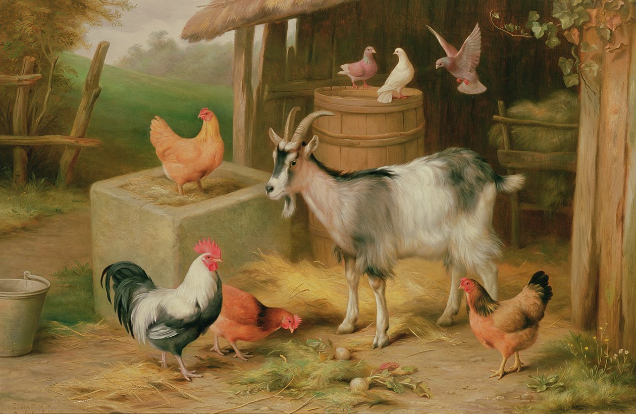 Scena di cortile agricolo da Edgar Hunt
