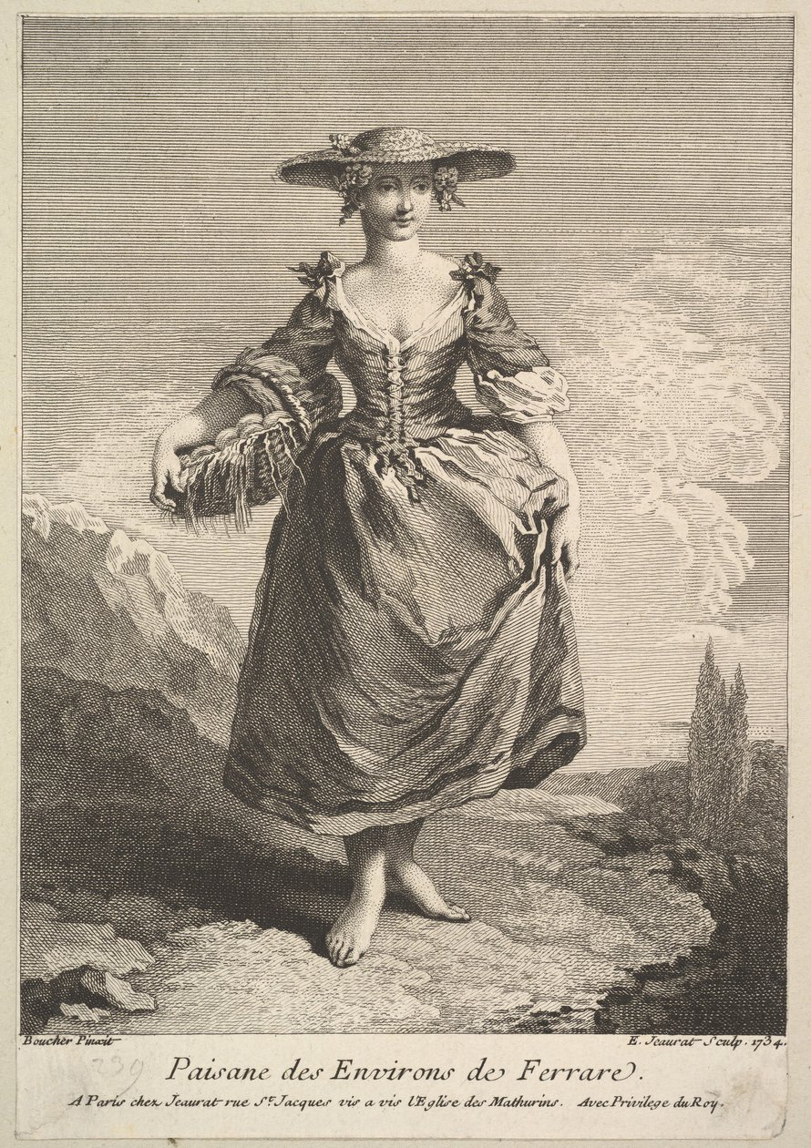 Contadina di Ferrara, 1734 da Edme Jeaurat