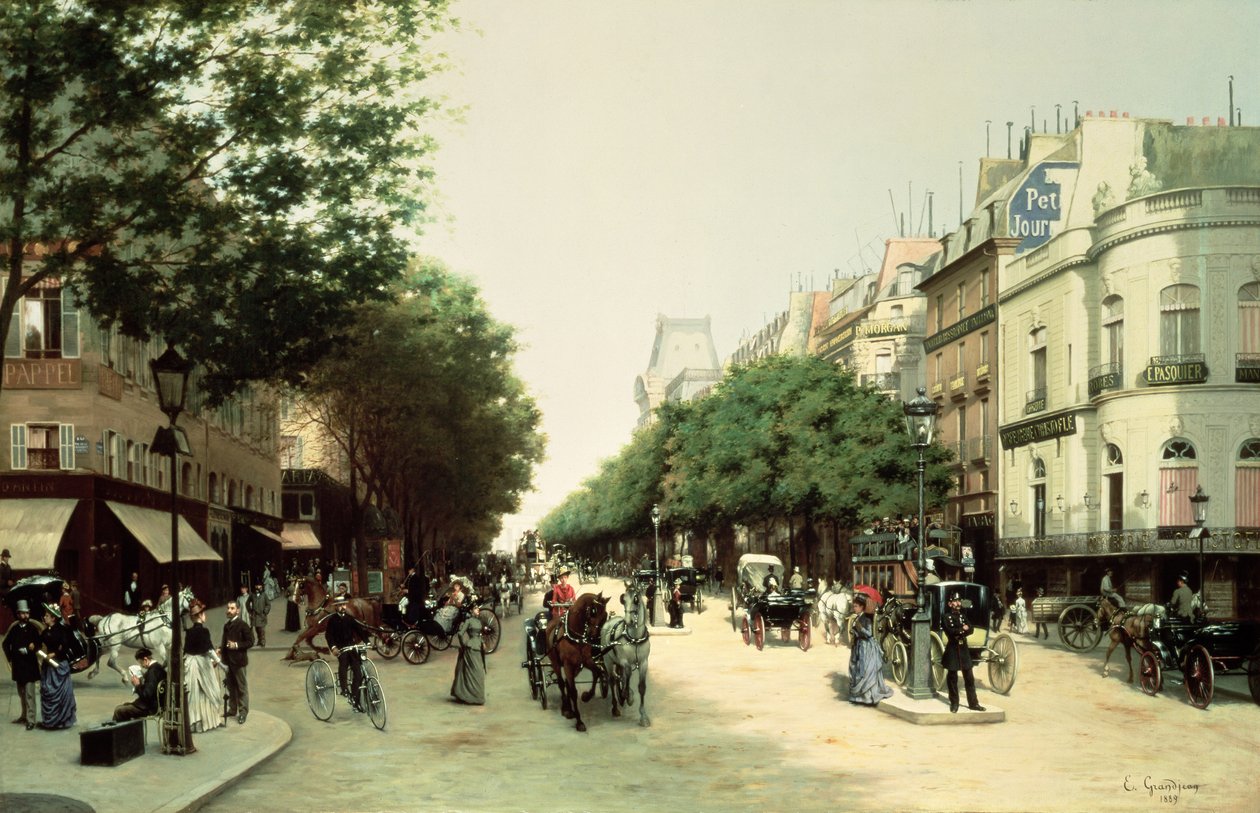 Il Boulevard des Italiens da Edmond Georges Grandjean