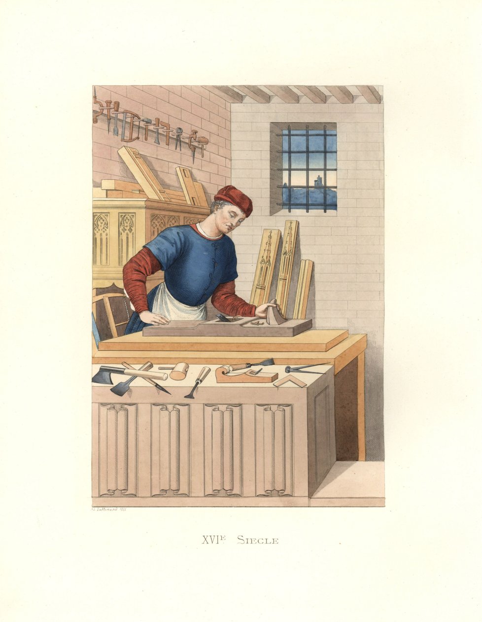 Artigiano francese da Edmond Lechevallier Chevignard