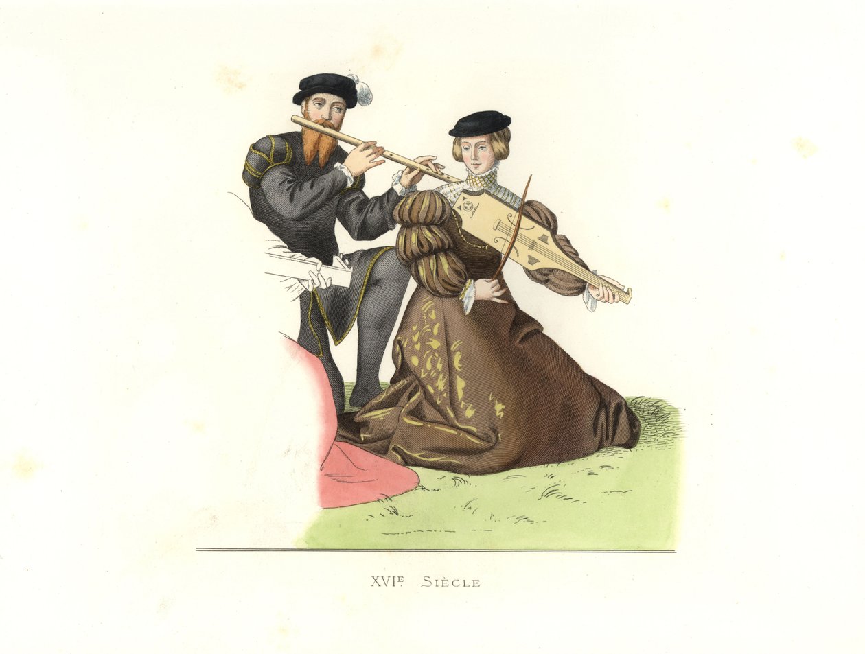 Gentiluomo e donna, Inghilterra da Edmond Lechevallier Chevignard