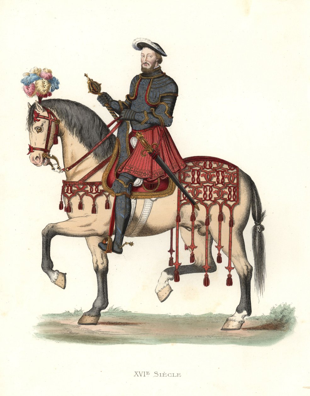 Re Francesco I di Francia (1494-1547) da Edmond Lechevallier Chevignard
