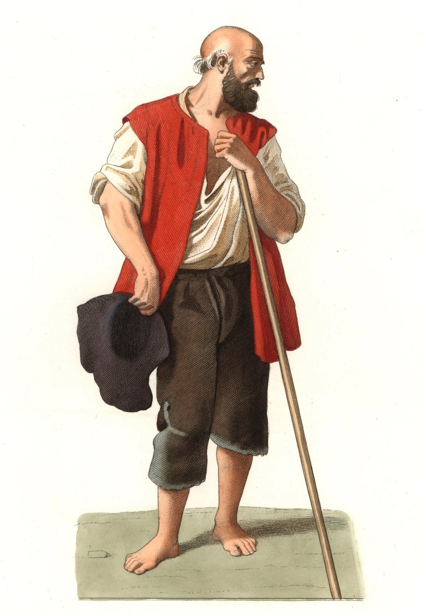 Contadino della Lombardia (Italia) da Edmond Lechevallier Chevignard