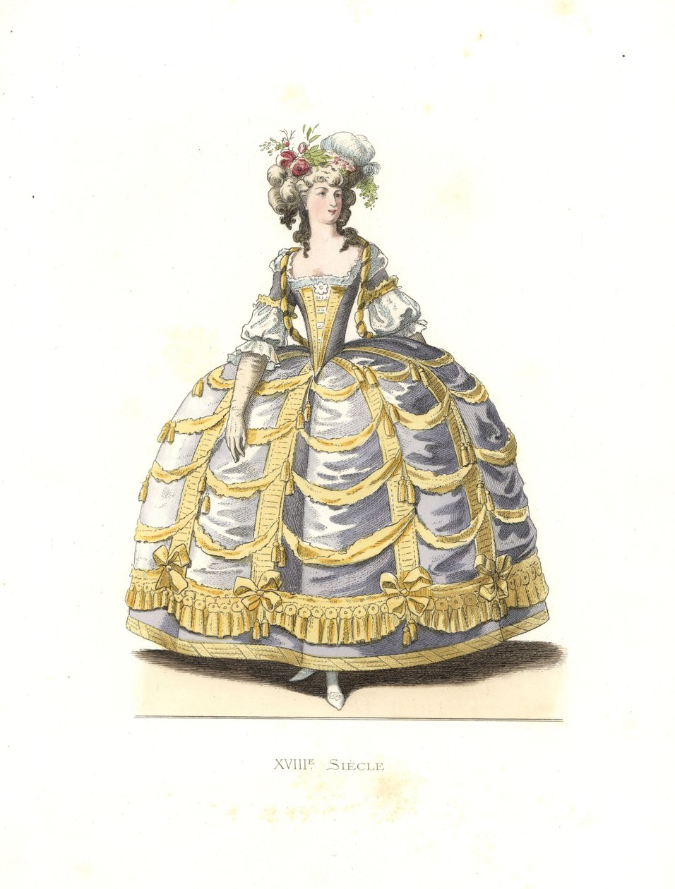 Donna in abito da ballo, Francia da Edmond Lechevallier Chevignard