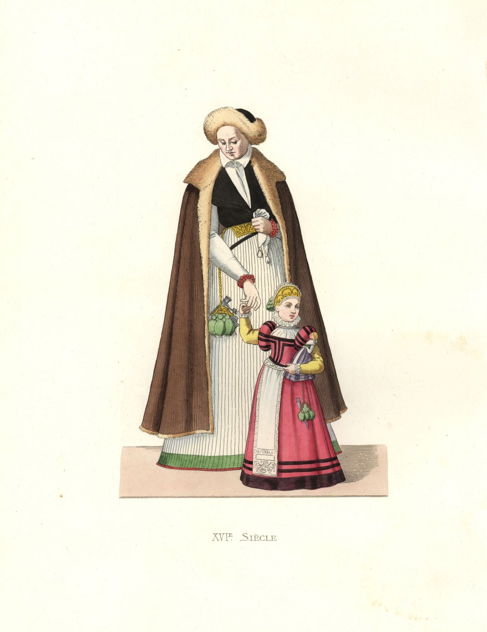 Donna di Slesia e ragazza da Edmond Lechevallier Chevignard