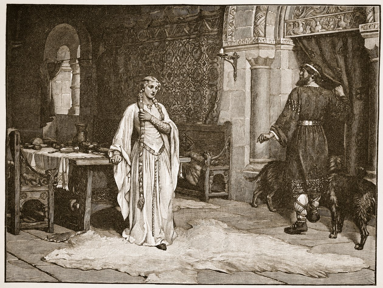 Earl Leofric e Lady Godiva, illustrazione da 