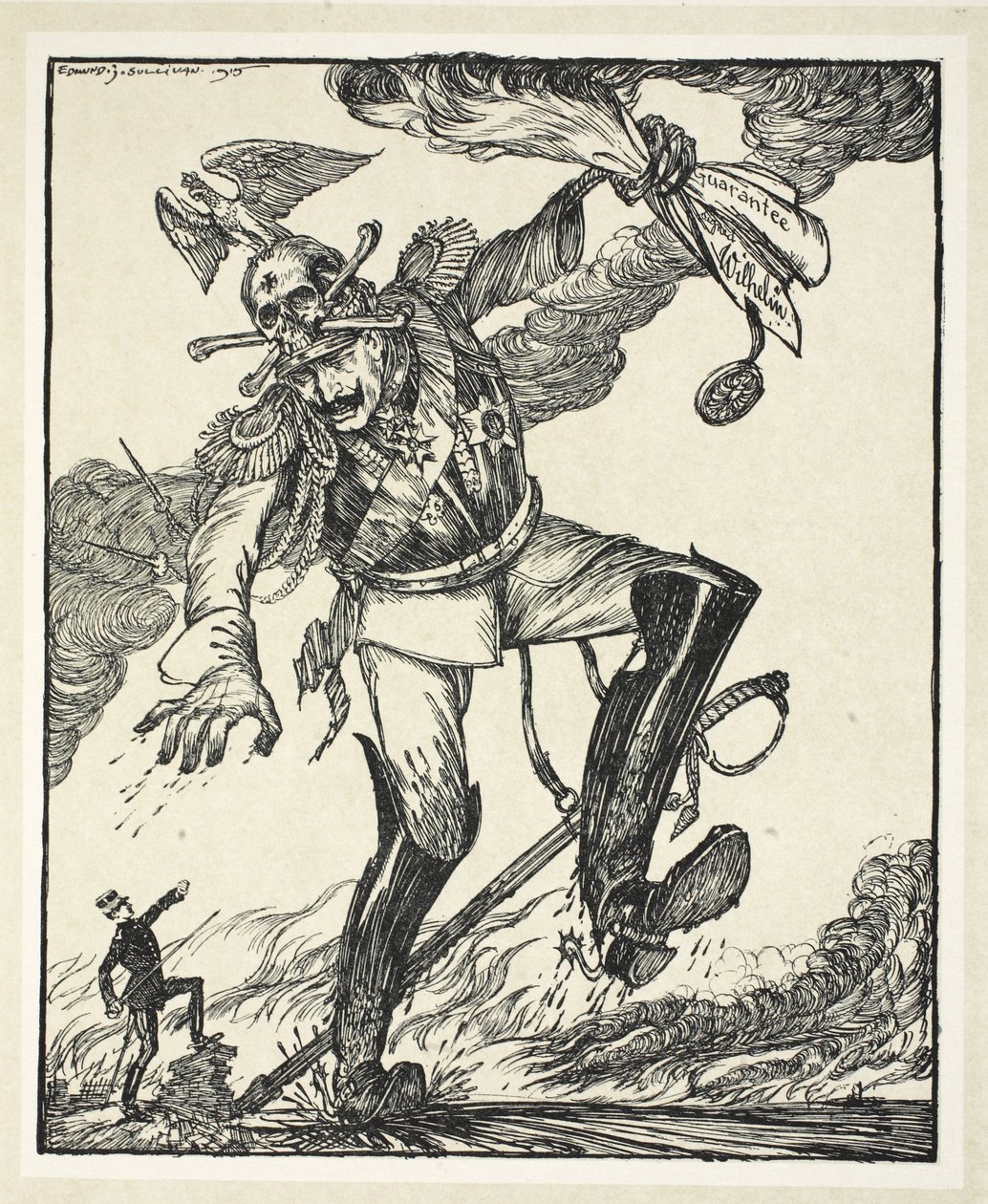 Jack, il cacciatore di giganti (dedicato al Re del Belgio), illustrazione da The Kaiser