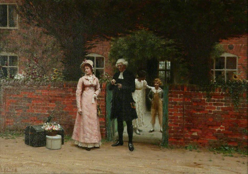Aspettando la carrozza da Edmund Leighton