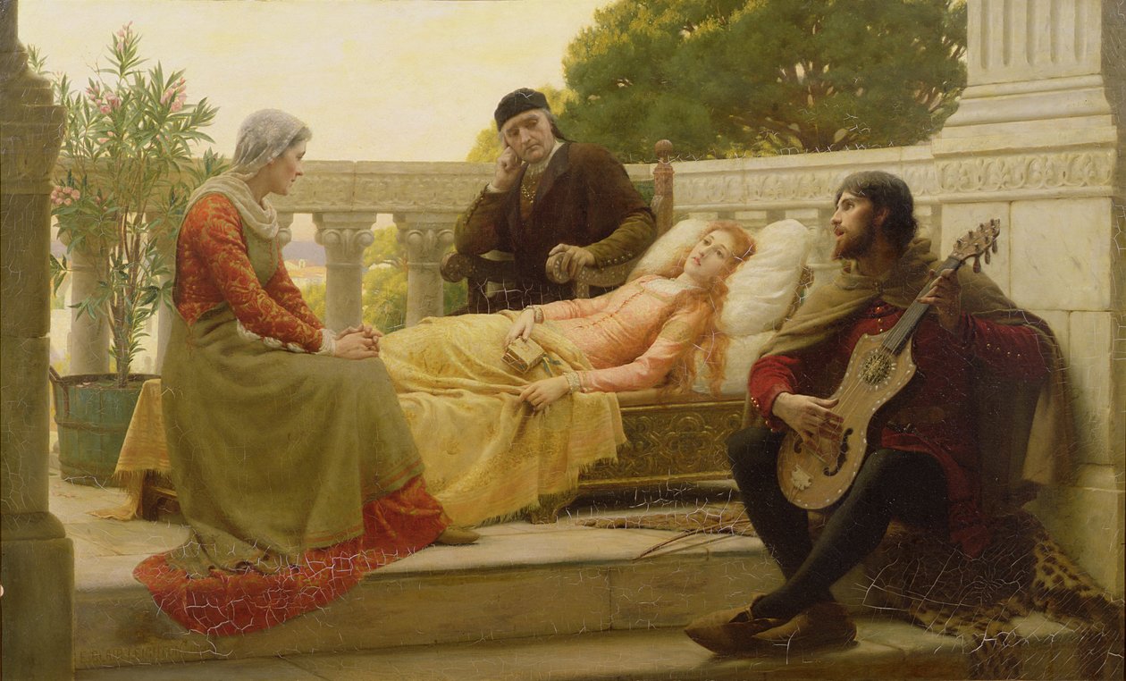 Come Liza amava il re, 1890 da Edmund Blair Leighton