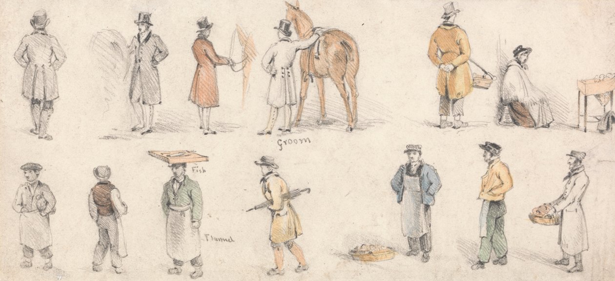 Studi di commercianti e stallieri da Edmund Thomas Parris