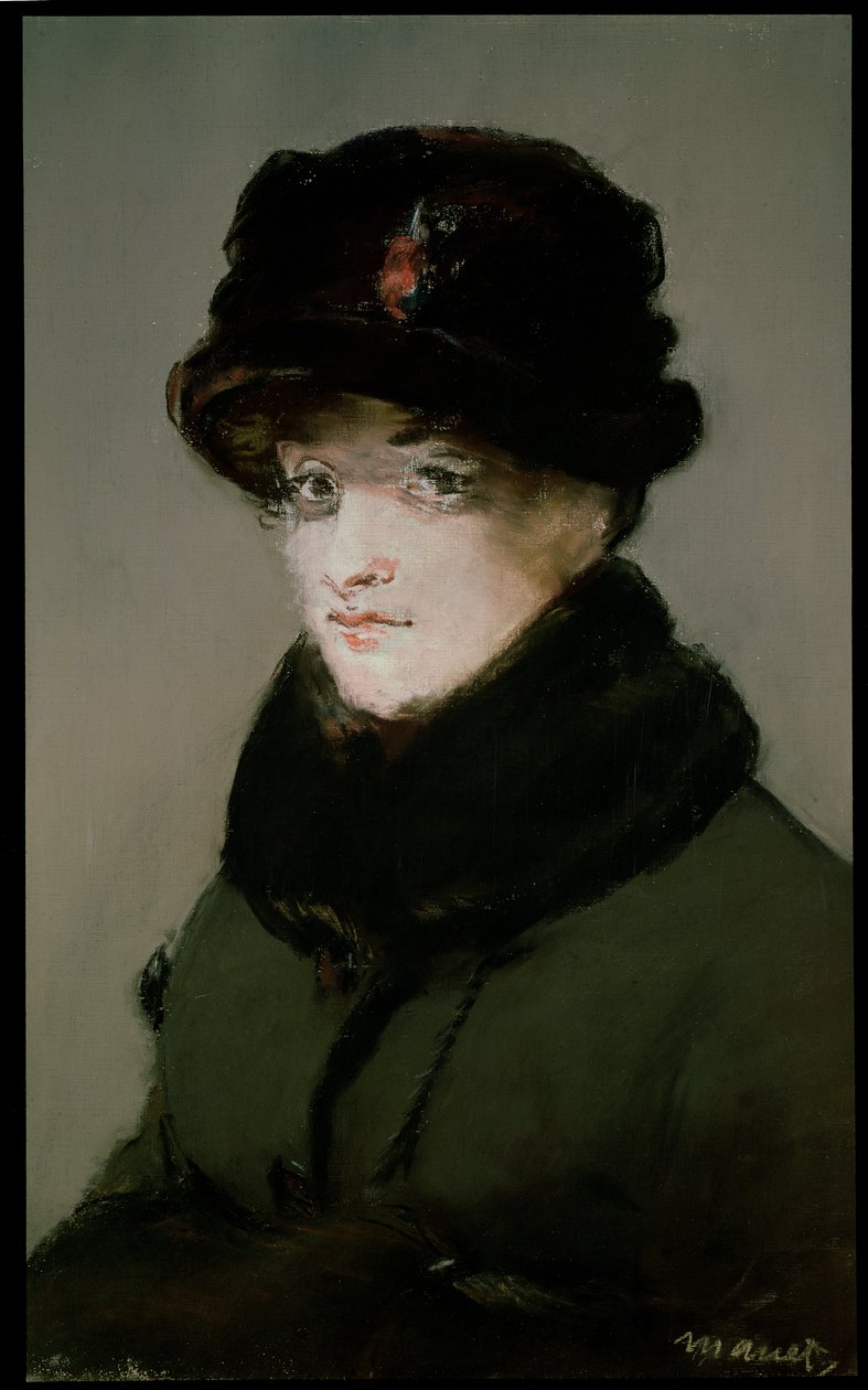 Mery Laurent (1849-1900) con un cardigan con colletto di pelliccia, 1882 da Édouard Manet