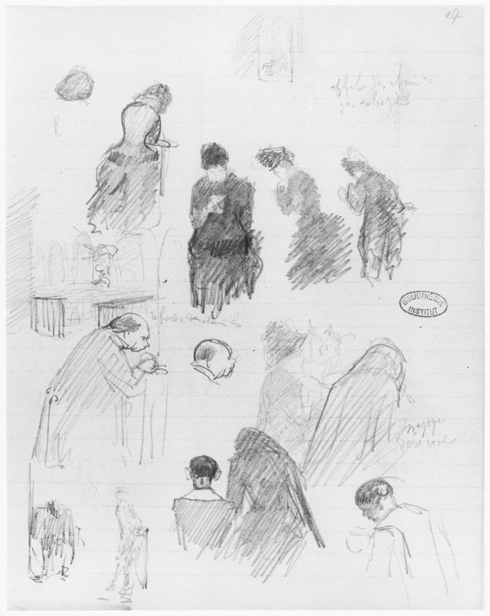 Pagina di un taccuino, 1890-1940 da Edouard Vuillard