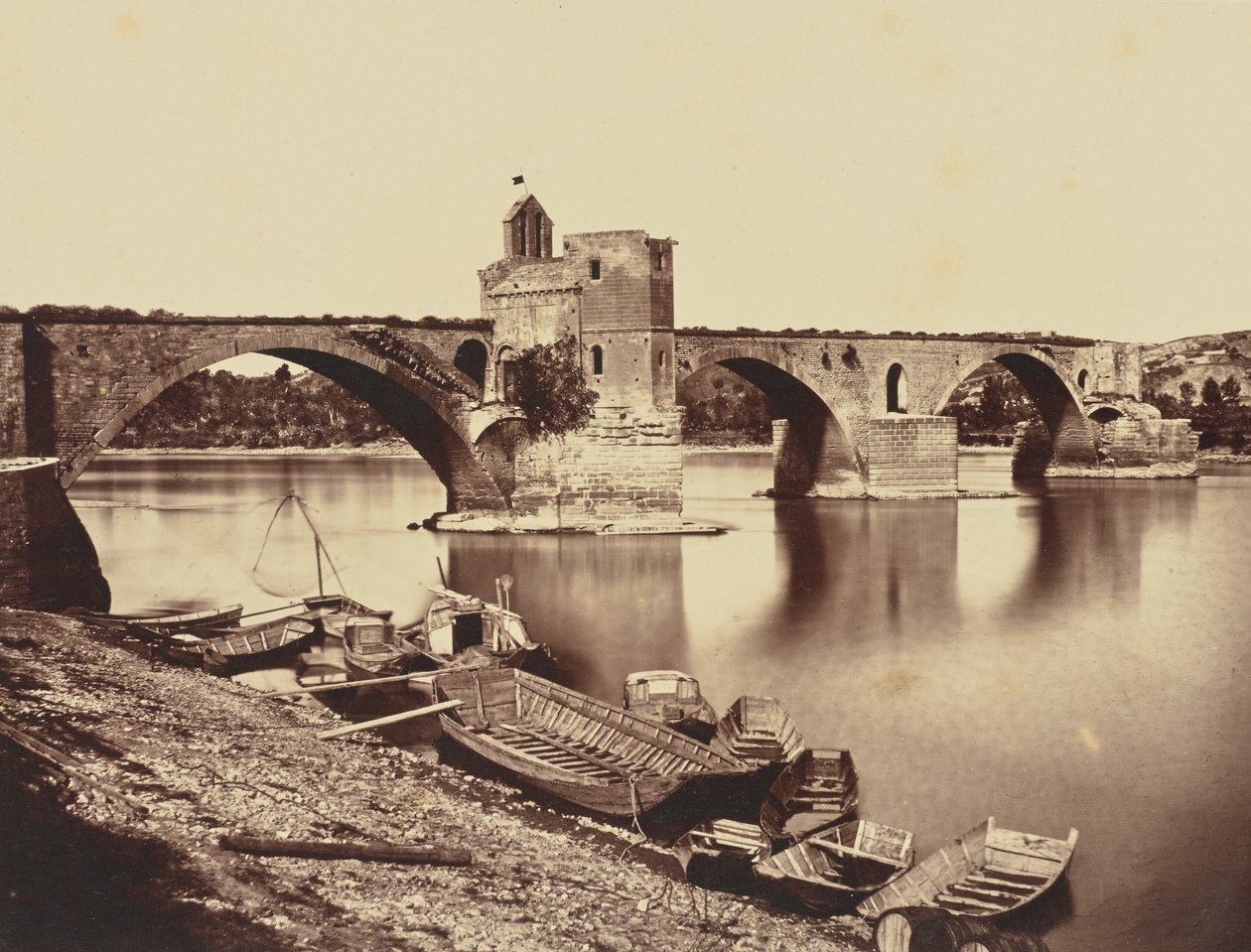 Avignone. Pont St Benezet da Édouard Baldus