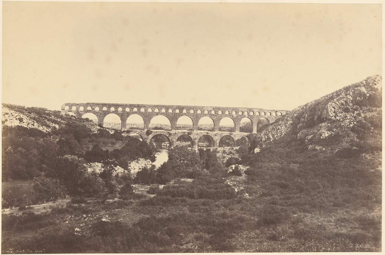 Il Pont du Gard da Édouard Baldus