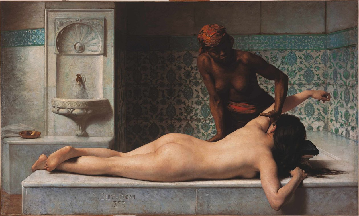 Massaggio, scena di hammam, 1883 da Edouard Debat Ponsan