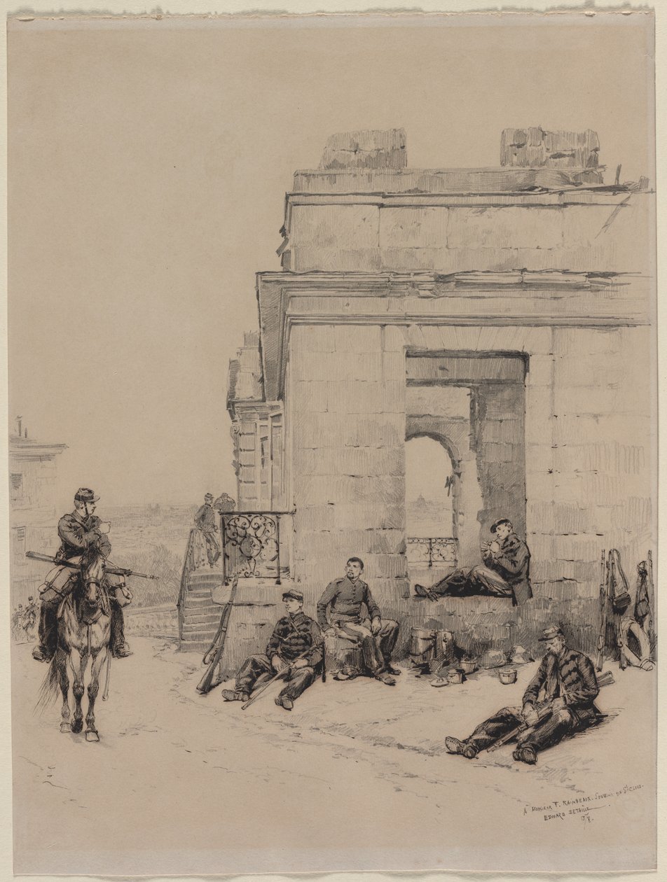 Soldati a riposo (recto) da Edouard Detaille